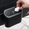 imageAccmor Car Trash Can with Lid Mini Auto Dustbin Garbage Organizer Holder 2 Packs Automotive Storage Container Bin with 60 Pcs Bags for Vehicle Home OfficeBlack  Carbon Fibre