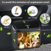 imageAccmor Car Trash Can with Lid Mini Auto Dustbin Garbage Organizer Holder 2 Packs Automotive Storage Container Bin with 60 Pcs Bags for Vehicle Home OfficeBlack  Carbon Fibre