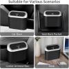 imageAccmor Car Trash Can with Lid Mini Auto Dustbin Garbage Organizer Holder 2 Packs Automotive Storage Container Bin with 60 Pcs Bags for Vehicle Home OfficeBlackSilver Lid  BlackSilver Lid