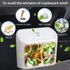 imageAccmor Car Trash Can with Lid Mini Auto Dustbin Garbage Organizer Holder 2 Packs Automotive Storage Container Bin with 60 Pcs Bags for Vehicle Home OfficeBlack  White