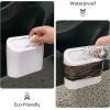 imageAccmor Car Trash Can with Lid Mini Auto Dustbin Garbage Organizer Holder 2 Packs Automotive Storage Container Bin with 60 Pcs Bags for Vehicle Home OfficeWhite