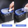imageAccmor Car Trash Can with Lid Mini Auto Dustbin Garbage Organizer Holder 2 Packs Automotive Storage Container Bin with 60 Pcs Bags for Vehicle Home OfficeBlackBlue Lid