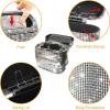 imageAccmor Car Trash Can with Lid Mini Auto Dustbin Garbage Organizer Holder 2 Packs Automotive Storage Container Bin with 60 Pcs Bags for Vehicle Home OfficeBlackWhite Rhinestone