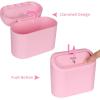 imageAccmor Car Trash Can with Lid Mini Auto Dustbin Garbage Organizer Holder 2 Packs Automotive Storage Container Bin with 60 Pcs Bags for Vehicle Home OfficePink