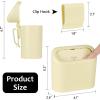 imageAccmor Car Trash Can with Lid Mini Auto Dustbin Garbage Organizer Holder 2 Packs Automotive Storage Container Bin with 60 Pcs Bags for Vehicle Home OfficeBeige