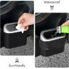 imageAccmor Car Trash Can with Lid Mini Auto Dustbin Garbage Organizer Holder 2 Packs Automotive Storage Container Bin with 60 Pcs Bags for Vehicle Home OfficeBlackSilver Lid  BlackSilver Lid