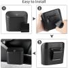 imageAccmor Car Trash Can with Lid Mini Auto Dustbin Garbage Organizer Holder 2 Packs Automotive Storage Container Bin with 60 Pcs Bags for Vehicle Home OfficeBlack  Carbon Fibre