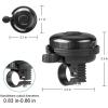 imageAccmor Classic Bike Bell Aluminum Bicycle Bell Loud Crisp Clear Sound Bicycle Bike Bell for Adults KidsBlack  BlackLeft Hand Use2 pack