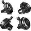 imageAccmor Classic Bike Bell Aluminum Bicycle Bell Loud Crisp Clear Sound Bicycle Bike Bell for Adults KidsBlack  SilverLeft Hand Use2 pack