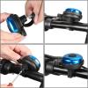 imageAccmor Classic Bike Bell Aluminum Bicycle Bell Loud Crisp Clear Sound Bicycle Bike Bell for Adults KidsBlue  BlackLeft Hand Use2 pack