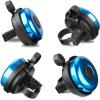imageAccmor Classic Bike Bell Aluminum Bicycle Bell Loud Crisp Clear Sound Bicycle Bike Bell for Adults KidsBlue  BlackLeft Hand Use2 pack