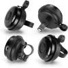 imageAccmor Classic Bike Bell Aluminum Bicycle Bell Loud Crisp Clear Sound Bicycle Bike Bell for Adults KidsBlue  BlackRight Hand Use2 pack