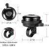 imageAccmor Classic Bike Bell Aluminum Bicycle Bell Loud Crisp Clear Sound Bicycle Bike Bell for Adults KidsBlue  BlackRight Hand Use2 pack