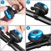 imageAccmor Classic Bike Bell Aluminum Bicycle Bell Loud Crisp Clear Sound Bicycle Bike Bell for Adults KidsBlue  BlueRight Hand Use2 pack