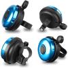 imageAccmor Classic Bike Bell Aluminum Bicycle Bell Loud Crisp Clear Sound Bicycle Bike Bell for Adults KidsBlue  BlueRight Hand Use2 pack