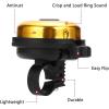 imageAccmor Classic Bike Bell Aluminum Bicycle Bell Loud Crisp Clear Sound Bicycle Bike Bell for Adults KidsGold  GoldRight Hand Use2 pack