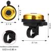 imageAccmor Classic Bike Bell Aluminum Bicycle Bell Loud Crisp Clear Sound Bicycle Bike Bell for Adults KidsGoldRight Hand Use1 pack