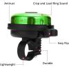 imageAccmor Classic Bike Bell Aluminum Bicycle Bell Loud Crisp Clear Sound Bicycle Bike Bell for Adults KidsGreen  GreenRight Hand Use2 pack
