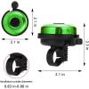 imageAccmor Classic Bike Bell Aluminum Bicycle Bell Loud Crisp Clear Sound Bicycle Bike Bell for Adults KidsGreenRight Hand Use1 pack