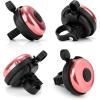 imageAccmor Classic Bike Bell Aluminum Bicycle Bell Loud Crisp Clear Sound Bicycle Bike Bell for Adults KidsLight Pink  Light PinkLeft Hand Use2 pack