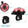 imageAccmor Classic Bike Bell Aluminum Bicycle Bell Loud Crisp Clear Sound Bicycle Bike Bell for Adults KidsLight Pink  Light PinkLeft Hand Use2 pack