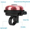 imageAccmor Classic Bike Bell Aluminum Bicycle Bell Loud Crisp Clear Sound Bicycle Bike Bell for Adults KidsLight PinkRight Hand Use1 pack