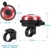 imageAccmor Classic Bike Bell Aluminum Bicycle Bell Loud Crisp Clear Sound Bicycle Bike Bell for Adults KidsLight PinkRight Hand Use1 pack