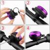 imageAccmor Classic Bike Bell Aluminum Bicycle Bell Loud Crisp Clear Sound Bicycle Bike Bell for Adults KidsPurple  PurpleRight Hand Use2 pack