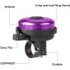 imageAccmor Classic Bike Bell Aluminum Bicycle Bell Loud Crisp Clear Sound Bicycle Bike Bell for Adults KidsPurpleLeft Hand Use1 pack