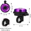 imageAccmor Classic Bike Bell Aluminum Bicycle Bell Loud Crisp Clear Sound Bicycle Bike Bell for Adults KidsPurpleRight Hand Use1 pack
