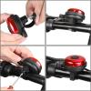 imageAccmor Classic Bike Bell Aluminum Bicycle Bell Loud Crisp Clear Sound Bicycle Bike Bell for Adults KidsRed  RedLeft Hand Use2 pack