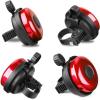 imageAccmor Classic Bike Bell Aluminum Bicycle Bell Loud Crisp Clear Sound Bicycle Bike Bell for Adults KidsRed  RedLeft Hand Use2 pack