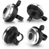 imageAccmor Classic Bike Bell Aluminum Bicycle Bell Loud Crisp Clear Sound Bicycle Bike Bell for Adults KidsSilver  SilverRight Hand Use2 pack