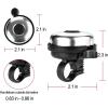 imageAccmor Classic Bike Bell Aluminum Bicycle Bell Loud Crisp Clear Sound Bicycle Bike Bell for Adults KidsSilverRight Hand Use1 pack