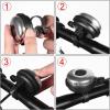 imageAccmor Classic Bike Bell Aluminum Bicycle Bell Loud Crisp Clear Sound Bicycle Bike Bell for Adults KidsSilverRight Hand Use1 pack