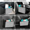 imageAccmor Collapsible Car Trash Can Vehicle Garbage Organizer Holder Bin with One Roll Trash Bag Waterproof Hanging Mini Auto Dustbin Accessories Storage Container for Vans SUVsBlackWhite
