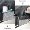 imageAccmor Collapsible Car Trash Can Vehicle Garbage Organizer Holder Bin with One Roll Trash Bag Waterproof Hanging Mini Auto Dustbin Accessories Storage Container for Vans SUVsBlackWhite