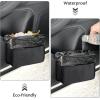 imageAccmor Collapsible Car Trash Can Vehicle Garbage Organizer Holder Bin with One Roll Trash Bag Waterproof Hanging Mini Auto Dustbin Accessories Storage Container for Vans SUVsBlack
