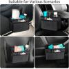 imageAccmor Collapsible Car Trash Can Vehicle Garbage Organizer Holder Bin with One Roll Trash Bag Waterproof Hanging Mini Auto Dustbin Accessories Storage Container for Vans SUVsBlack