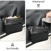 imageAccmor Collapsible Car Trash Can Vehicle Garbage Organizer Holder Bin with One Roll Trash Bag Waterproof Hanging Mini Auto Dustbin Accessories Storage Container for Vans SUVsBlack