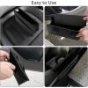 imageAccmor Collapsible Car Trash Can Vehicle Garbage Organizer Holder Bin with One Roll Trash Bag Waterproof Hanging Mini Auto Dustbin Accessories Storage Container for Vans SUVsBlack