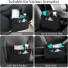 imageAccmor Collapsible Car Trash Can Vehicle Garbage Organizer Holder Bin with One Roll Trash Bag Waterproof Hanging Mini Auto Dustbin Accessories Storage Container for Vans SUVsBlack