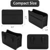 imageAccmor Collapsible Car Trash Can Vehicle Garbage Organizer Holder Bin with One Roll Trash Bag Waterproof Hanging Mini Auto Dustbin Accessories Storage Container for Vans SUVsBlack