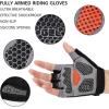 imageAccmor Cycling Gloves for Men Women Bike Gloves Half Finger Road Bike MTB Gloves AntiSlip ShockAbsorbing Glove for Fitness Cycling Outdoor Sportsblack