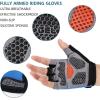 imageAccmor Cycling Gloves for Men Women Bike Gloves Half Finger Road Bike MTB Gloves AntiSlip ShockAbsorbing Glove for Fitness Cycling Outdoor Sportsblue