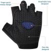imageAccmor Cycling Gloves for Women Men Half Finger Bike Gloves Road Bicycle Gloves ShockAbsorbing AntiSlip Breathable Motorcycle Mountain Bike Gloves for Men Women Adultsblue