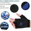 imageAccmor Cycling Gloves for Women Men Half Finger Bike Gloves Road Bicycle Gloves ShockAbsorbing AntiSlip Breathable Motorcycle Mountain Bike Gloves for Men Women Adultsblue