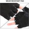 imageAccmor Fingerless Driving Gloves PU Faux Leather Outdoor Sport Half Finger Glove with AntiSlip Layer for Women Teens Kids