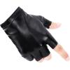 imageAccmor Fingerless PU Faux Leather Gloves Driving Gloves Outdoor Sports Cosplay Costume Half Finger Glove for Women Men TeensBlack