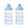 imageAccmor Formula Dispenser On The Go 4 Compartments Stackable Formula Container for Travel Baby Milk Powder Kids Snack Container BPA Free Blue